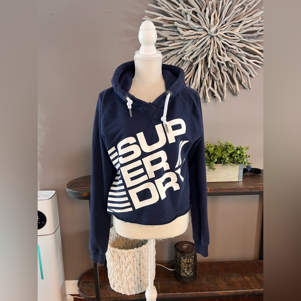 Superdry cropped‎ raw hem sweatshirt
